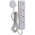 4 Outlet Socket Surge Protector Power Strip UK